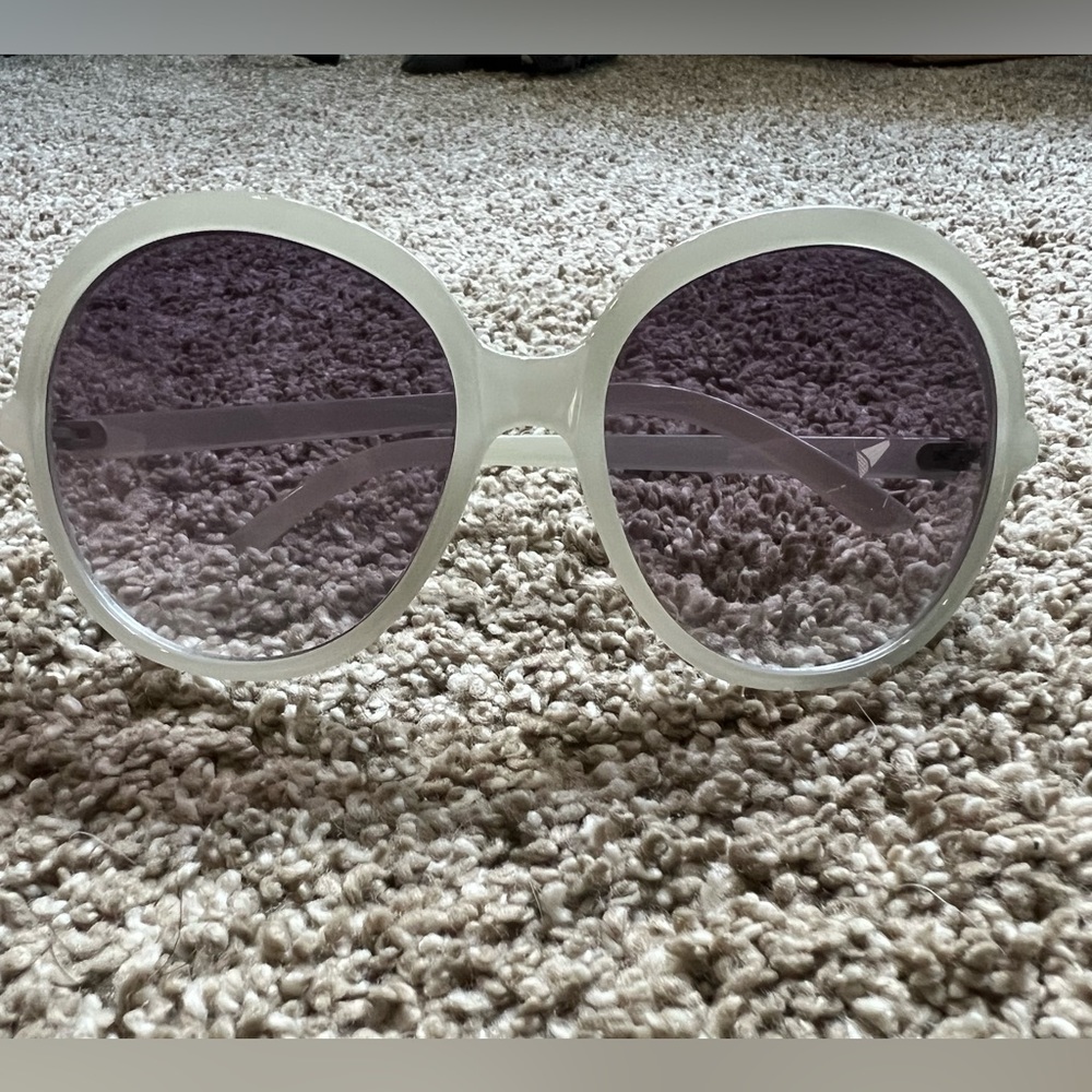 Oversized pale white sunglasses